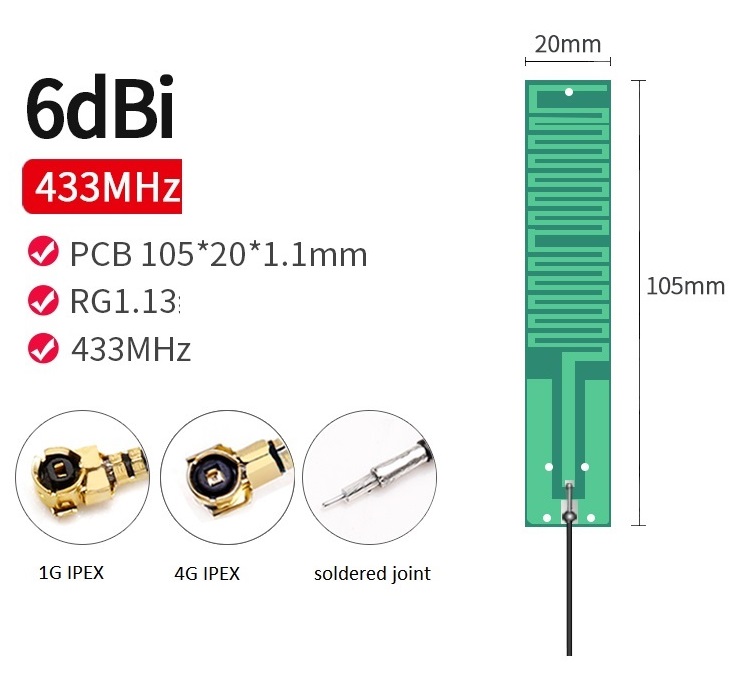 433Mhz Strip PCB Antenna
